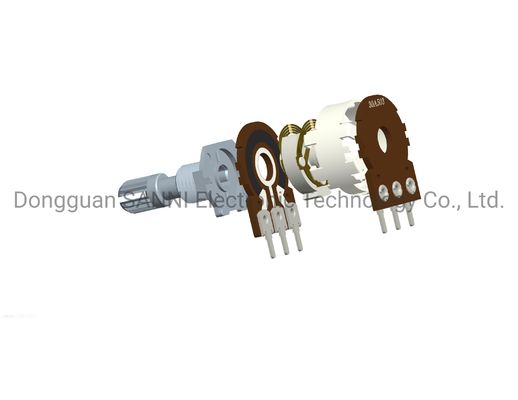 16mm Dual Unit Rotary Potentiometer Metal Shaft Sealed RV16110G0