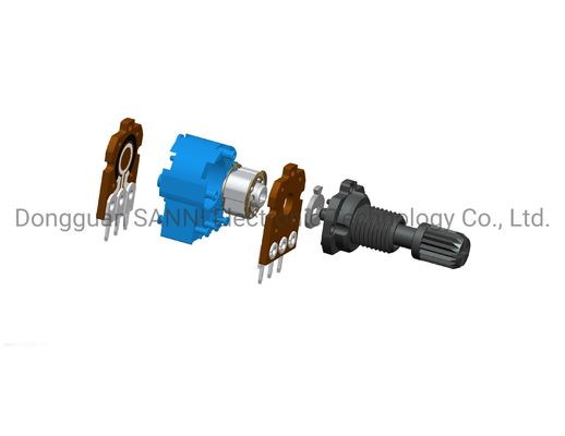 12mm Dual Unit Rotary Potentiometer Insulated Shaft Sealed RV123G0 OEM