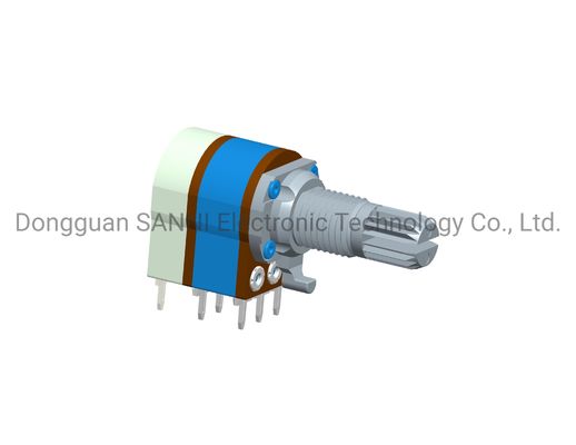RV12321GSKA Rotary 12mm Potentiometer Dual Unit Shaft Sealed With Switch