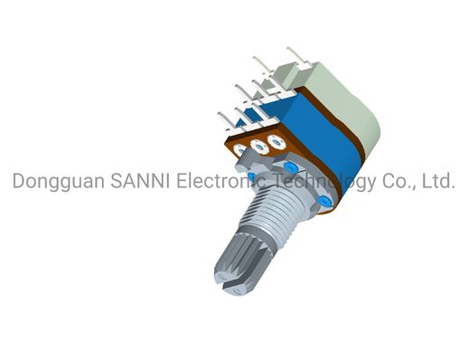 RV12321GSKA Rotary 12mm Potentiometer Dual Unit Shaft Sealed With Switch