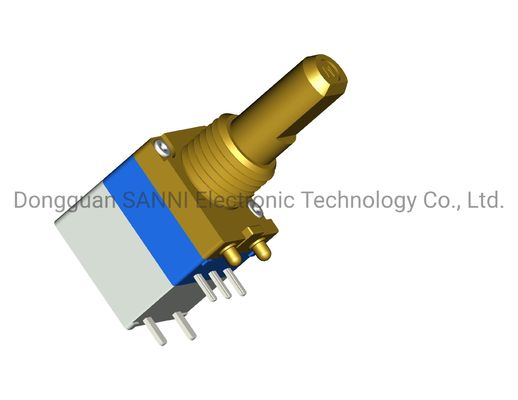 Rotary 10k Ohm Potentiometer , Metal Shaft B Taper Potentiometer RV9C11NS