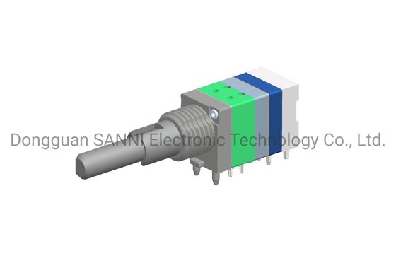 Absolute Rotary Dual Shaft Encoder 16 Detent Integrated With Push Switch