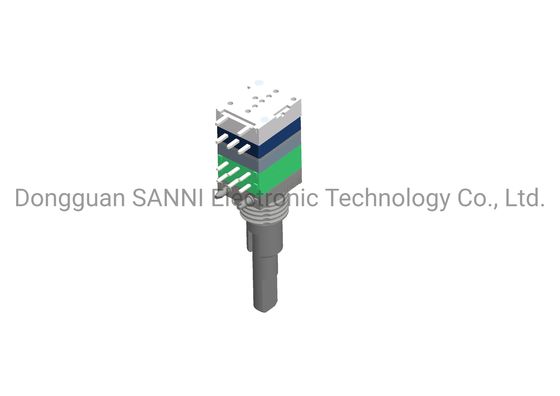 Absolute Rotary Dual Shaft Encoder 16 Detent Integrated With Push Switch
