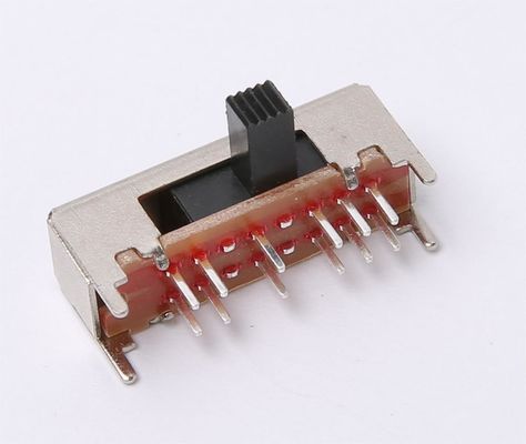 OEM Micro Miniature Slide Switch 2 Position 1 Pole With PCB Through Hole Insert
