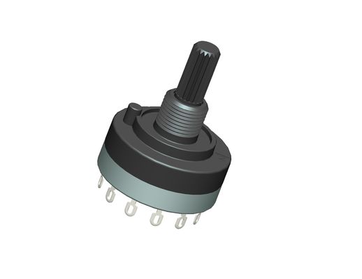 RS26181 26mm Insulated Shaft Multi-Way Rotary Switch For Wash Machine 12Position Single Pole