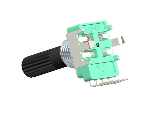 6mm Shaft Diameter PCB Lug Rotary Potentiometer 300Ω-3MKΩ Resistance Through Hole Mount