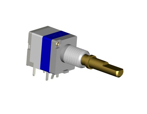 Knurled Shaft Rotary Potentiometer 6mm Diameter Round Shaft 300Ω-3MΩ Resistance