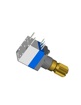 Single Or Dual Gang Rotary Potentiometer Plastic/Metal Shaft PCB Lug 0.05W Power Rating 10 000 Cycles