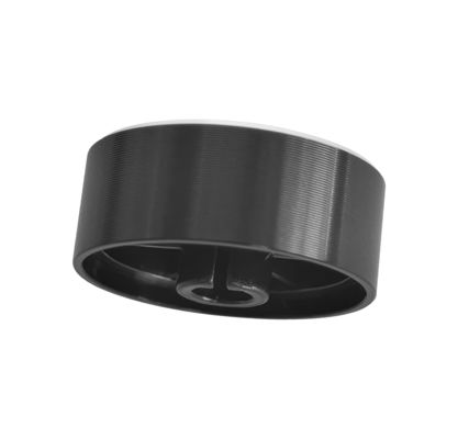 29mm Round Made To Order Potentiometer Knob With Radial Brush Effect Black Aluminum Knob For Electrical Oven
