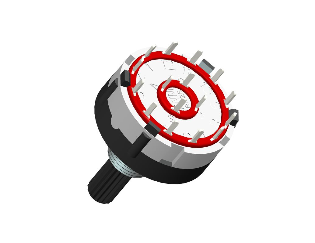 26mm Electronic Rotary Switch Multiple Positions For Channel Control