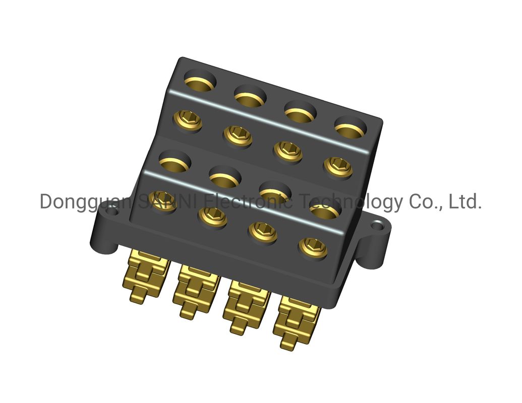 Gray Barrier Terminal Block With 2P-24P Contacts Insulation Resistance 1000MΩ