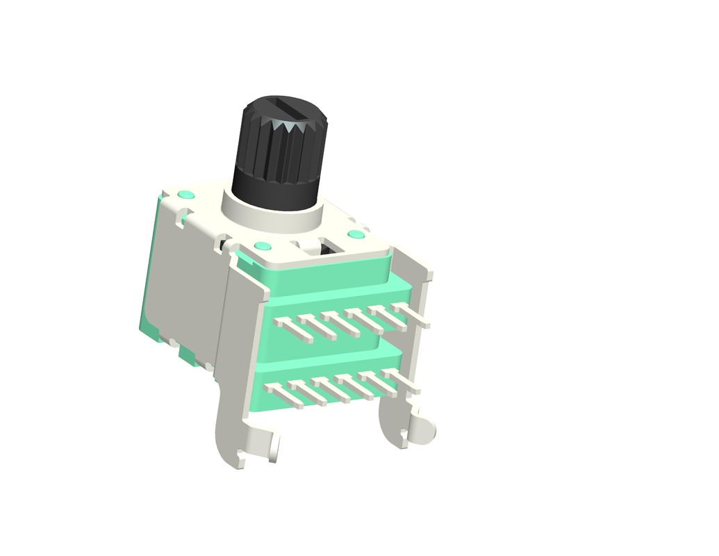 11mm Rotary Singal Turn Potentiometer Knurled Shaft PCB Lug 500VAC  Quald Unit horizonal mounting type